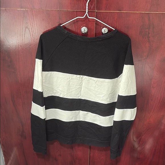 Black and White Striped Women's Sweater - Picture 3 of 3